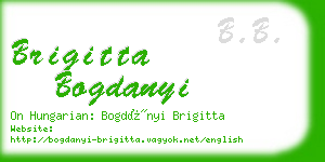 brigitta bogdanyi business card